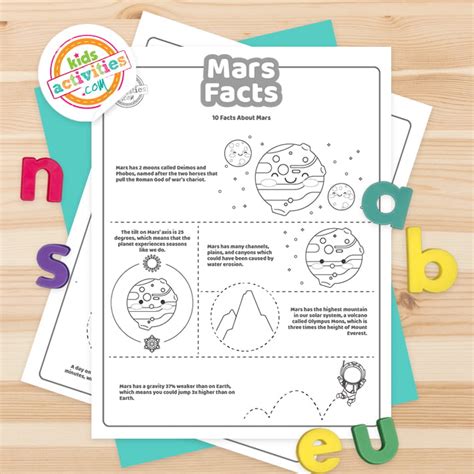 Fun Mars Facts For Kids To Print and Learn | Kids Activities Blog