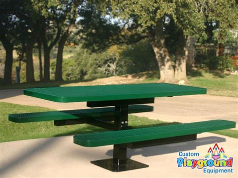 6ft Rectangular Expanded Metal Pedestal Table