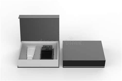 Blank Cosmetic Perfume Gift Set Box for Branding Stock Illustration - Illustration of glass ...