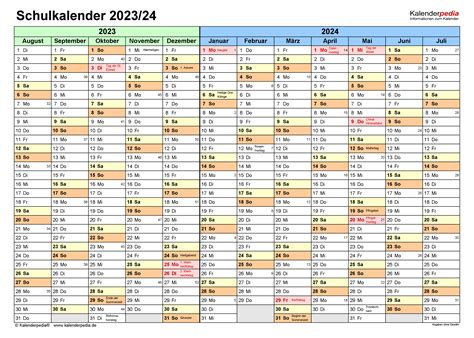 Zweijahreskalender 2023 Und 2024 Als Excelvorlagen Zum Ausdrucken ...