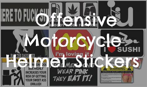 Offensive Motorcycle Helmet Stickers - My top 10