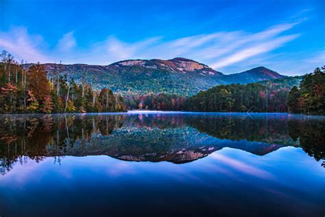 Table Rock State Park And Pinnacle Lake At Sunrise Stock Photo ...