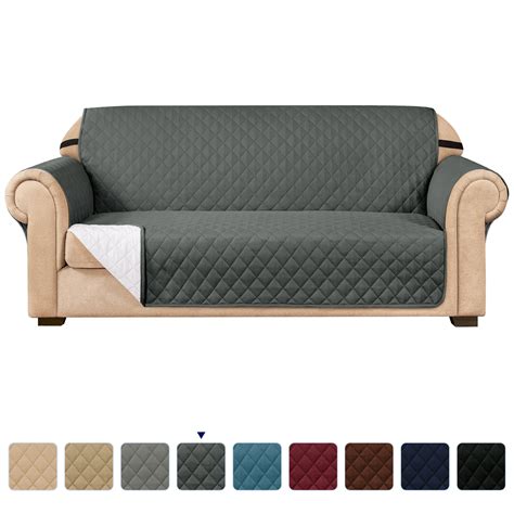 Subrtex Reversible Sofa Slipcover Non-Slip Washable Couch Cover (Sofa, Gray) - Walmart.com ...