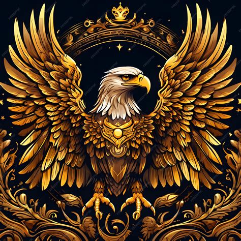 Premium AI Image | Eagle design with flapping wings