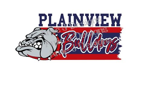 Plainview Bulldogs Jagged Mascot Texas PNG Sublimation Design Digital ...