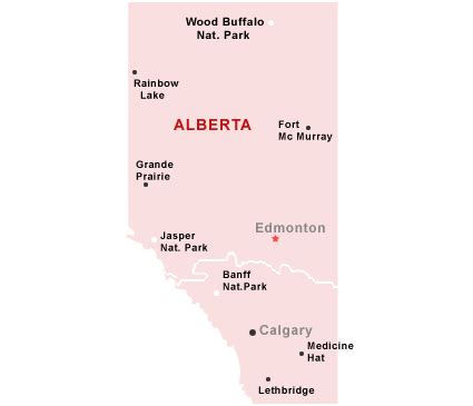 Top Cities in Alberta by Maps