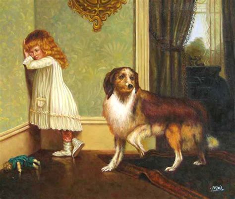 Girl With Dog Painting at PaintingValley.com | Explore collection of ...