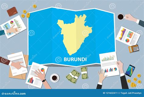 Burundi Africa Economy Country Growth Nation Team Discuss with Fold ...