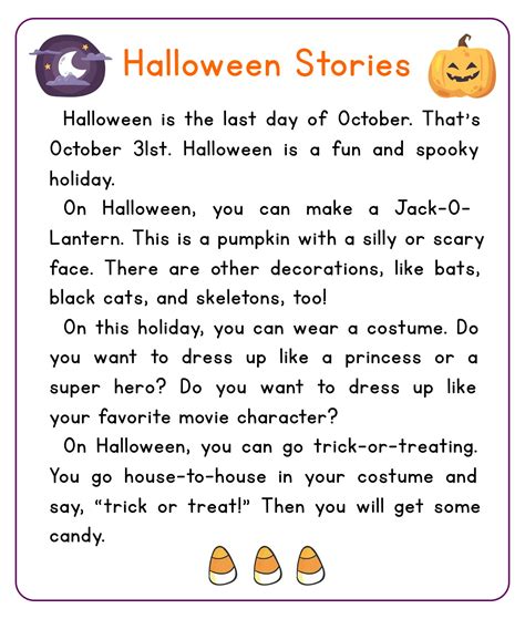 Printable Short Halloween Stories