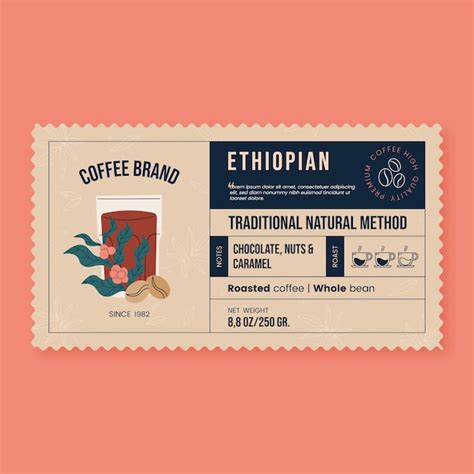 Free Vector | Flat design coffee label template