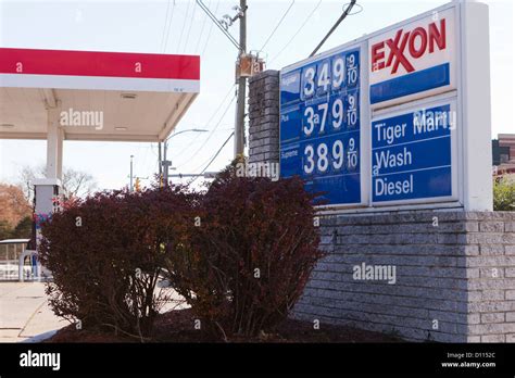 Exxon gas station Stock Photo - Alamy