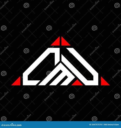 CMU Letter Logo Creative Design with Vector Graphic Stock Vector - Illustration of letters ...