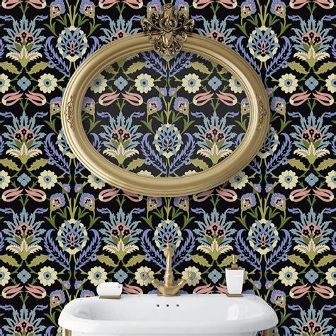 Victorian Wallpaper, Dark Floral Wallpaper, Dark Wallpaper, Black Wallpaper, Moody Wallpaper ...