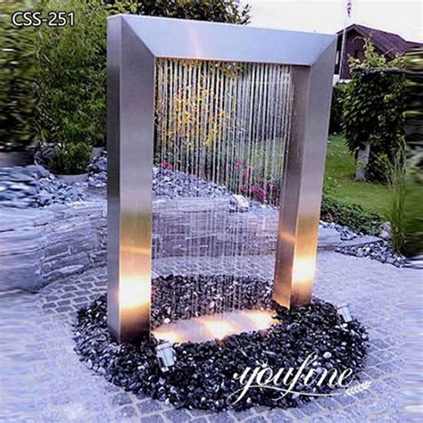 Outdoor Garden Stainless Steel Water Feature Sculpture for Sale CSS-251 - YouFine Sculpture