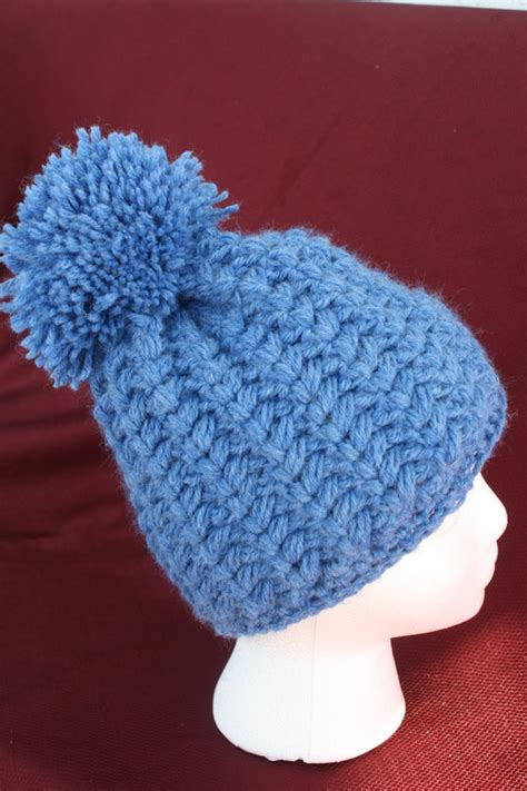 Items similar to Crochet Pom Pom Hat, Crochet Pom Pom Beanie, Crochet ...