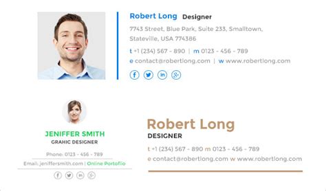 50+ Best Professional HTML & Outlook Email Signature Designs & Templates for Inspiration