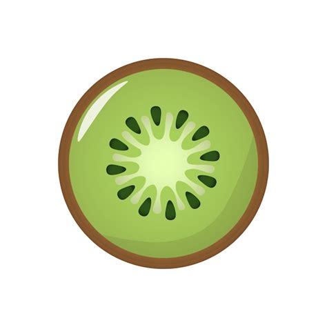 Premium Vector | Slice of fresh kiwi fruit logo icon illustration design