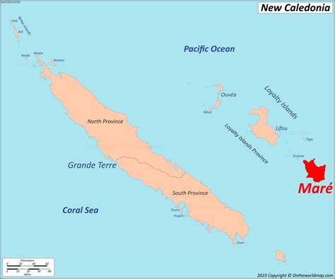 Maré Island Map | New Caledonia | Detailed Maps of Maré Island