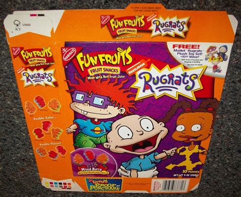 SCARCE 2001 VINTAGE NABISCO NICKELODEON RUGRATS FRUIT SNACKS EMPTY FLAT ...