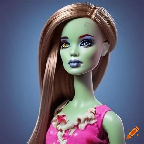 Zombie barbie doll with intricate details