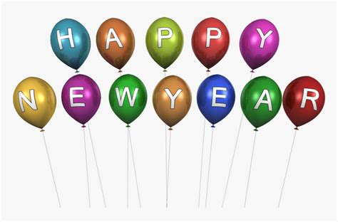 Happy New Year Balloons - Balloon, HD Png Download , Transparent Png ...