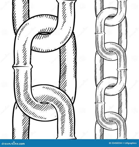 Chain Link Drawing Vector Illustration | CartoonDealer.com #22450334