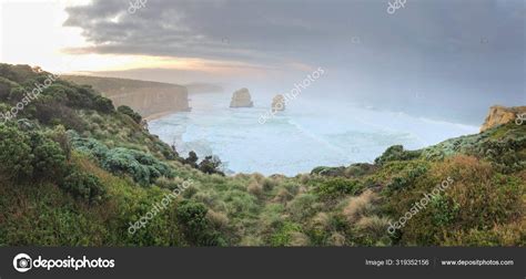 The Twelve Apostles panoramic aerial view from visitors center Stock Photo by ©jovannig 319352156