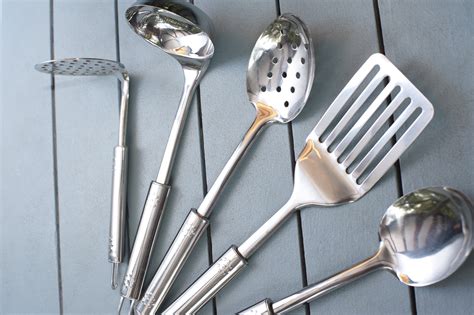 Free Stock Photo 17156 Set of stainless steel kitchen utensils | freeimageslive