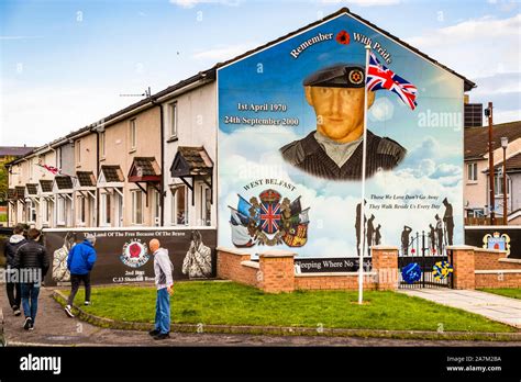 Political murals in Belfast, Northern Ireland, United Kingdom Stock ...