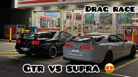 Nissan GTR VS Toyota SUPRA | Drag Race - YouTube