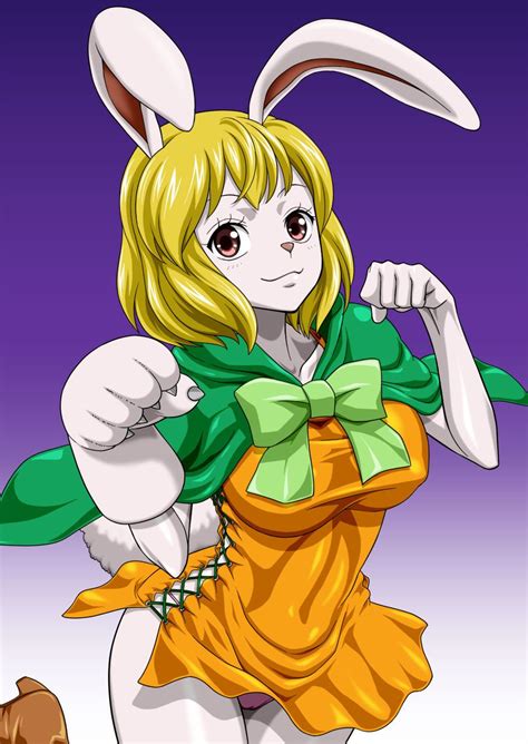 an anime character dressed in bunny ears and yellow dress with her ...