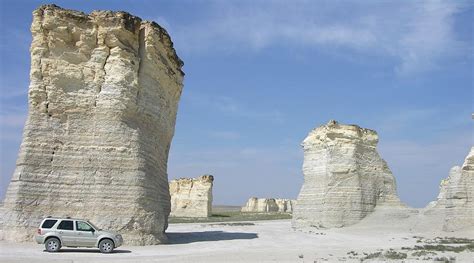 Monument Rocks, the Chalk Pyramids - Kansas