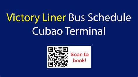 Victory Liner Bus Schedule from Cubao Terminal