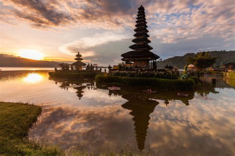 Pura Ulun Danu Bratan, Hindu temple on Bratan lake, Bali, Indonesia Photograph by Anton Petrus ...