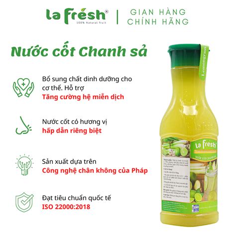 Nước cốt Chanh sả 650ml | Nước cốt Chanh sả | Đặc sản đà lạt