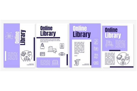 Online library brochure template | Illustrator Templates ~ Creative Market