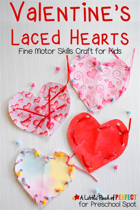 Valentine’s Laced Hearts: Fine Motor Skills Craft for Kids | PreschoolSpot: Education | Teaching ...