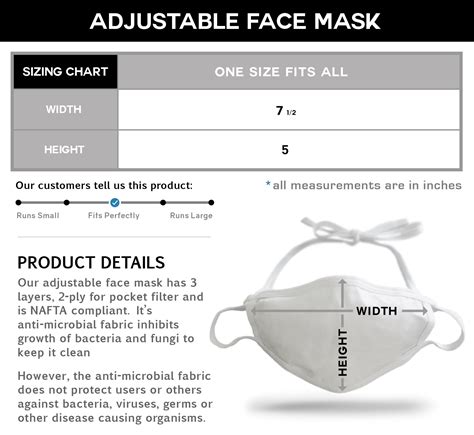 Face Mask Size Chart – RudeMonster Apparel