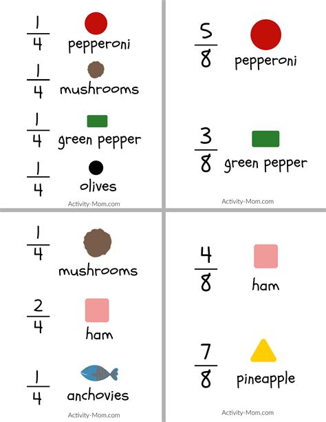 Pizza Math Activities (free printable) - The Activity Mom