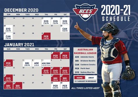 2020-21 Aces Schedule | Melbourne Aces