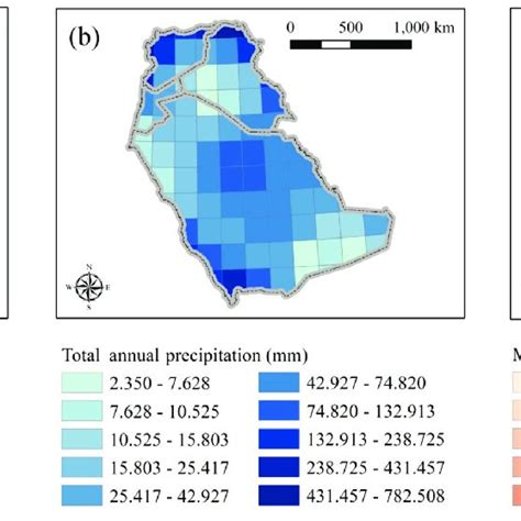 Choropleth thematic maps showing the spatial distribution of (a) the... | Download Scientific ...