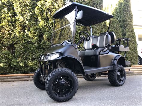 Black Lifted EZGO RXV 2+2 Golf Cart - Big Thunder Golf Carts