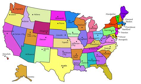 Map Of The United States And Their Capitals | Images and Photos finder