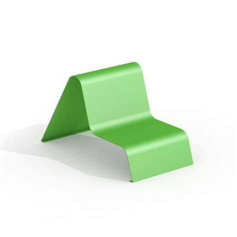 Contemporary lounge chair - 17160 - Lars Laj - sheet metal / steel / green