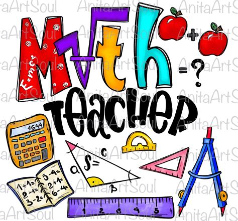 Math Teacher Sublimation PNG Design Mathematics Teacher - Etsy UK