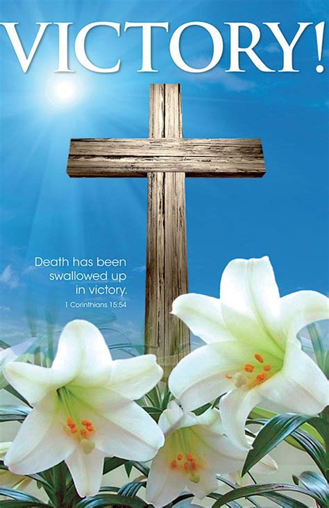 Church Bulletin 11" - Easter - Victory! (Pack of 50) | Easter bulletin boards, Easter scriptures ...