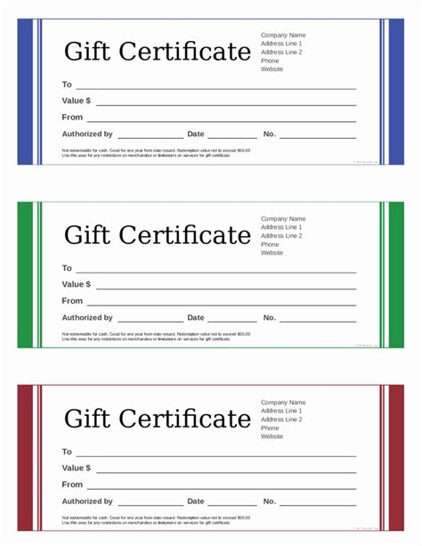 Printable Blank Gift Certificate Template Luxury 2019 Gift Certificate ...