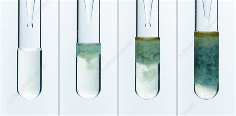 Iron(II) hydroxide precipitate - Stock Image - C043/0484 - Science ...