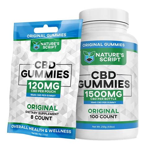 CBD Gummies | 15mg Premium CBD Gummy | Nature's Script