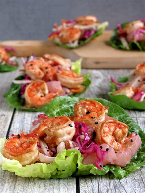 Shrimp Lettuce Wraps - Yummy Addiction